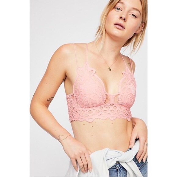 Free People Other - Free People Adella Pink Lace Bralette